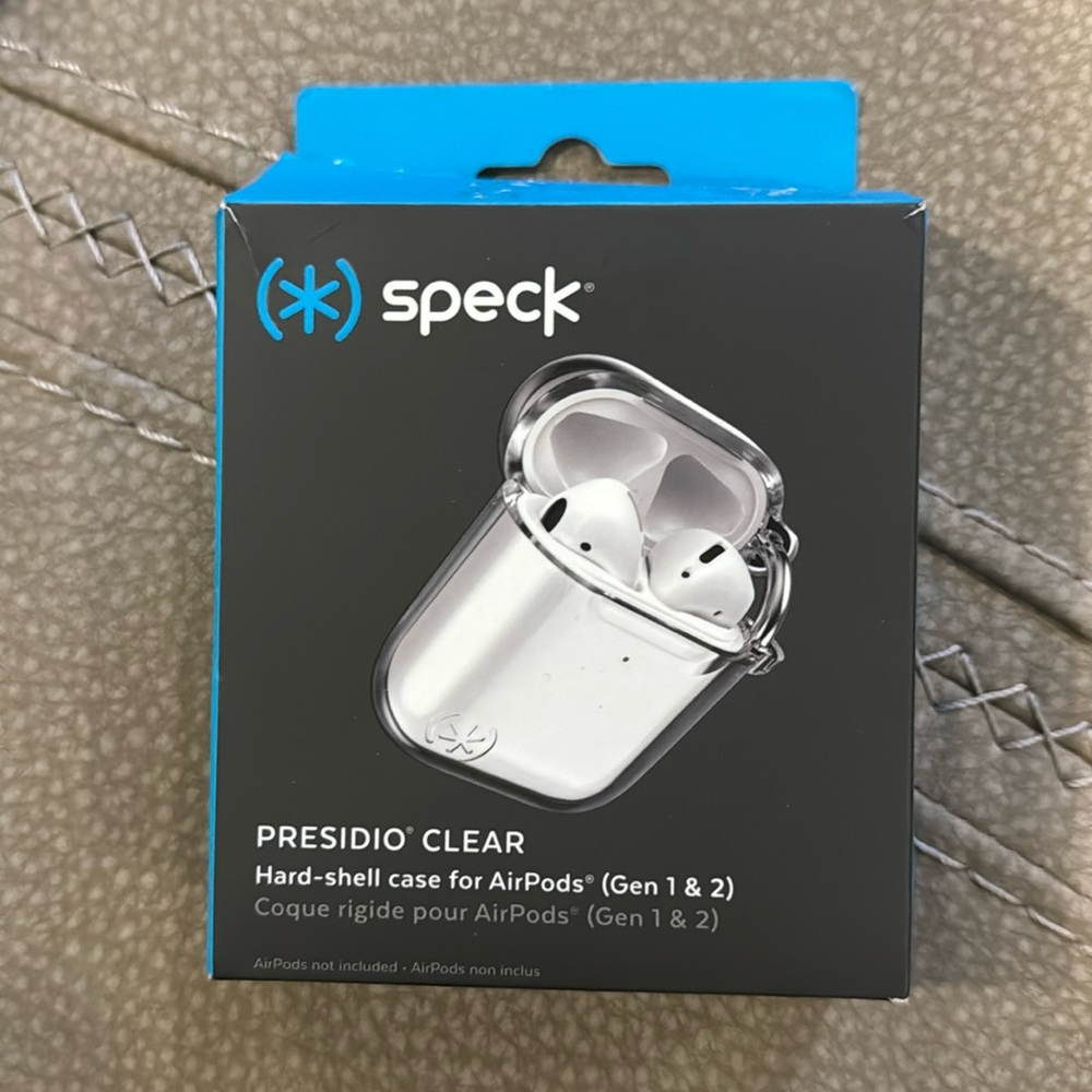 Speck Presidio clear hard shell case for AirPods (Gen 1&2)